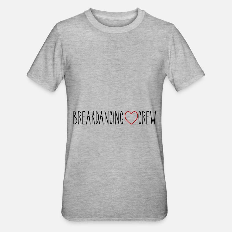 Cœur de l’équipe de breakdance - T-shirt polycoton Unisexe - gris chiné