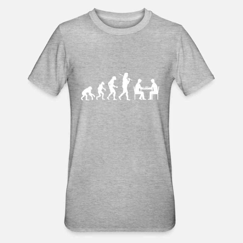 Les échecs de l’évolution - T-shirt polycoton Unisexe - gris chiné