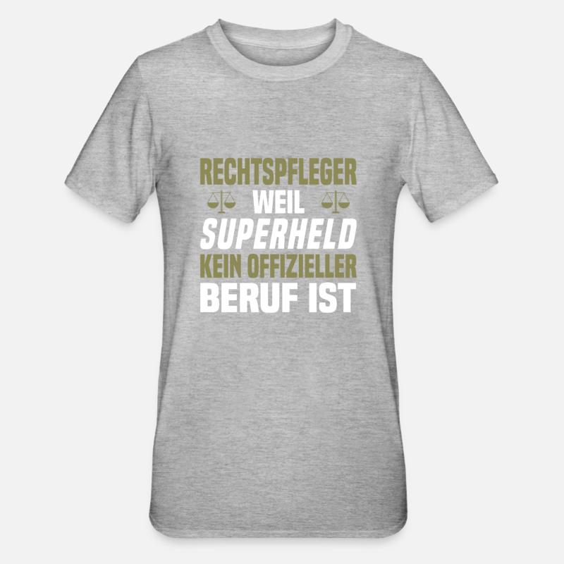 Rechtsanwaltsfachangestellter Rechtspfleger - Unisex Polycotton T-Shirt - Grau meliert