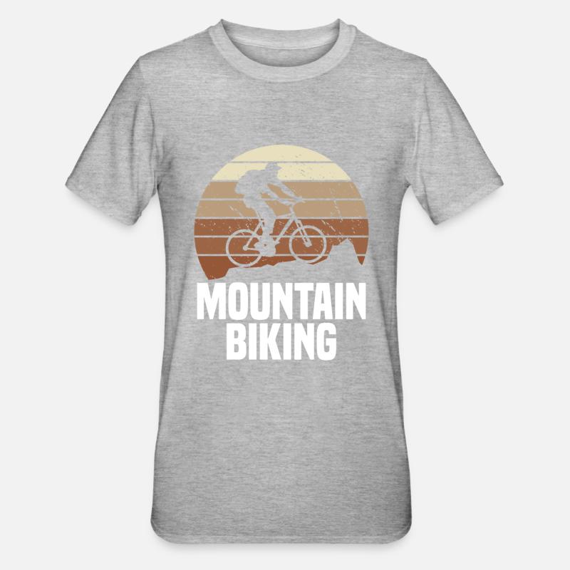 VTT Cyclisme Vélo Cyclisme - T-shirt polycoton Unisexe - gris chiné