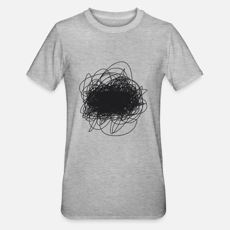 Scribble - T-shirt polycoton Unisexe - gris chiné