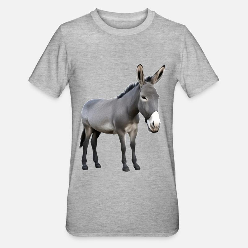 Æsel - Unisex polycotton T-shirt - grå meleret