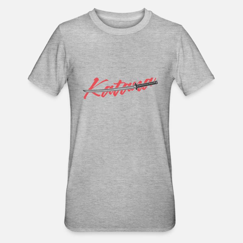 Samouraï épée Katana - T-shirt polycoton Unisexe - gris chiné
