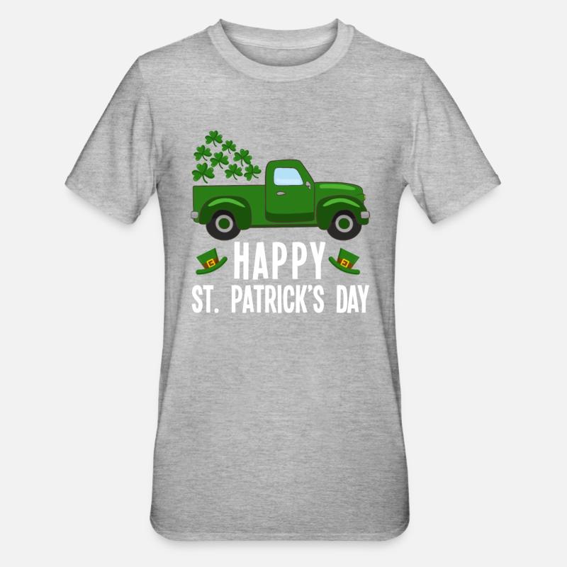 La Saint-Patrick - T-shirt polycoton Unisexe - gris chiné