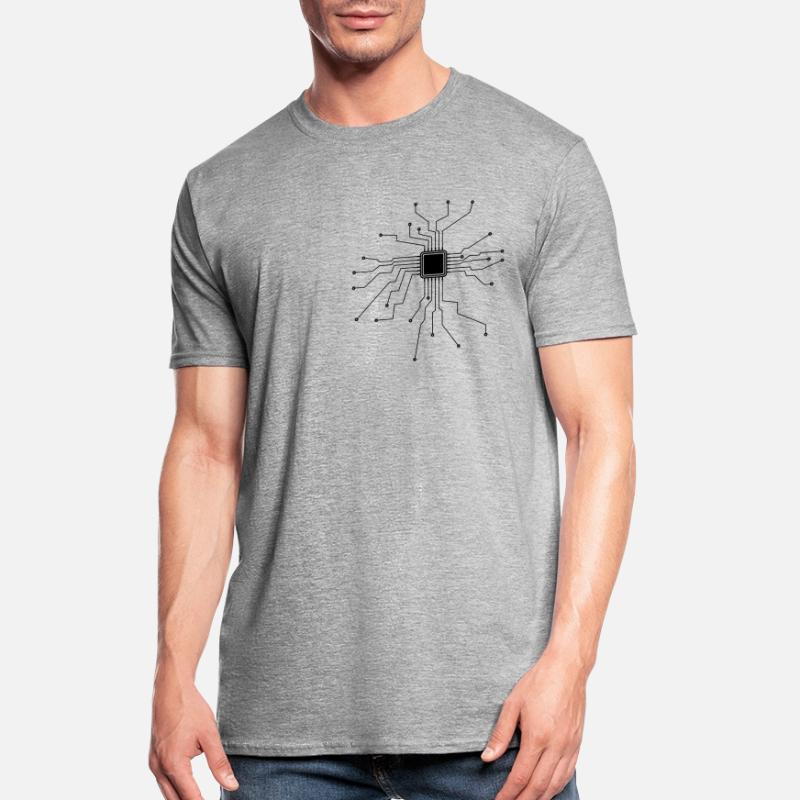 Processor, CPU, Technology, Electronics, Heart Unisex Polycotton T-Shirt