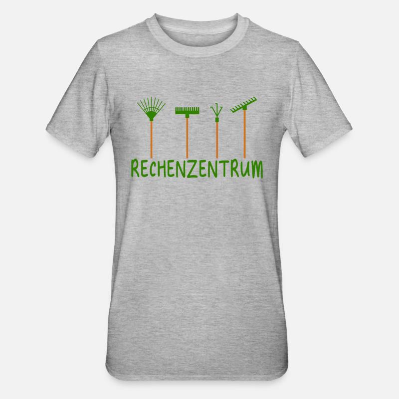 Rechenzentrum Informatik Garten Rechen - Unisex Polycotton T-Shirt - Grau meliert
