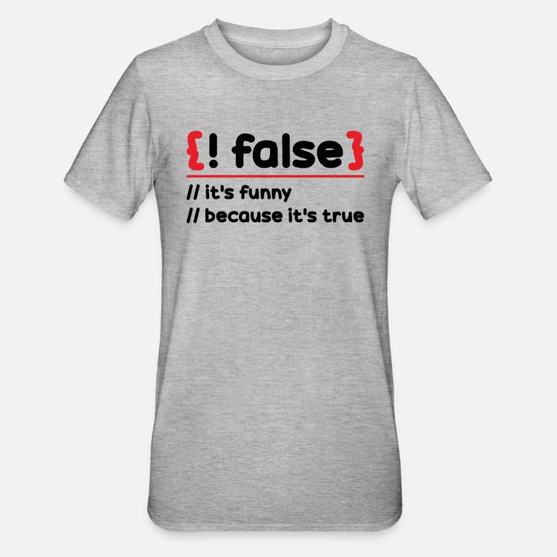 Programmer Programming Software Coding Encoder - Unisex Polycotton T-Shirt - heather grey