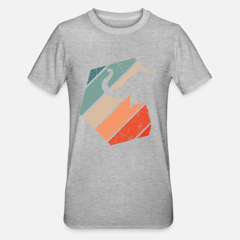 Elefant - Unisex Polycotton T-Shirt - Grau meliert
