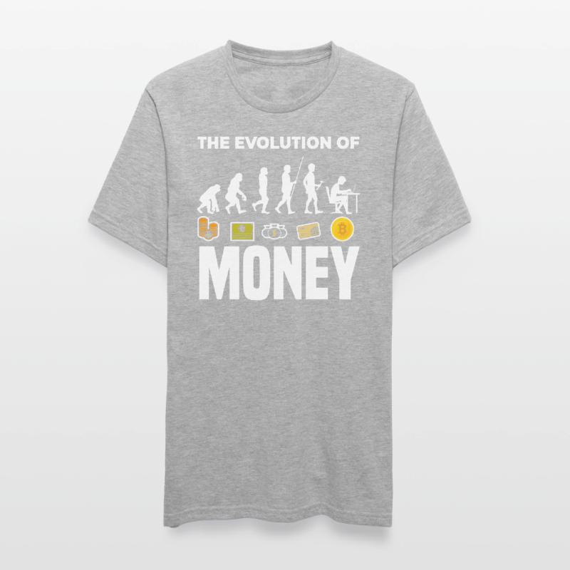 Évolution de l’argent Bitcoin T-shirt polycoton Unisexe