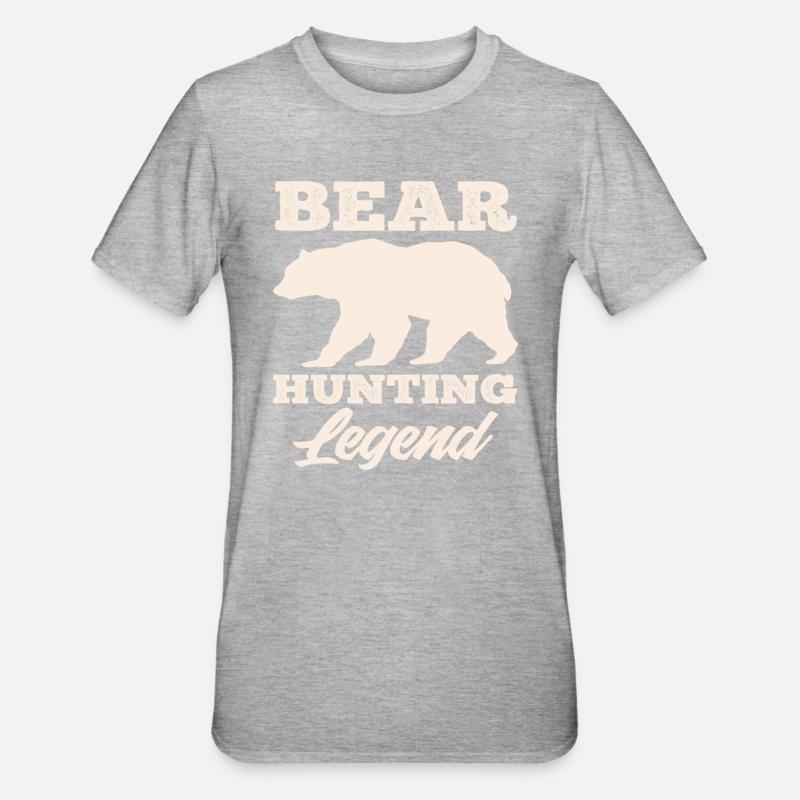 Bear Hunter Legend - Unisex Polycotton T-Shirt - heather grey
