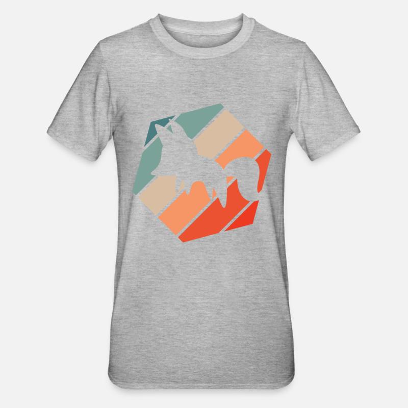 Fuchs Rétro - T-shirt polycoton Unisexe - gris chiné