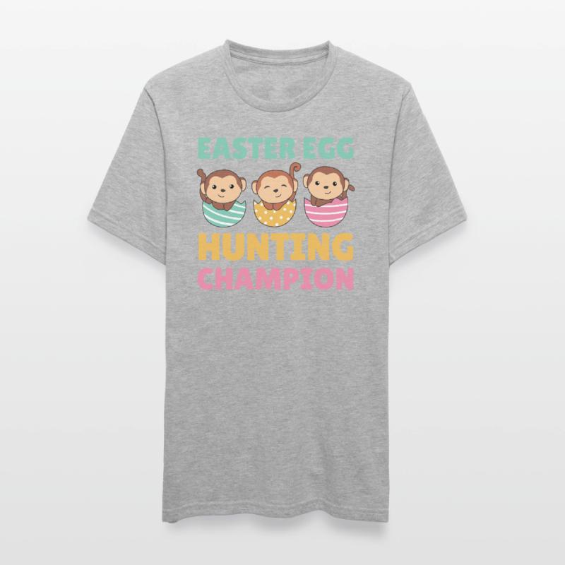 cute monkeys at Easter with Easter eggs monkey Unisex Polycotton T-Shirt