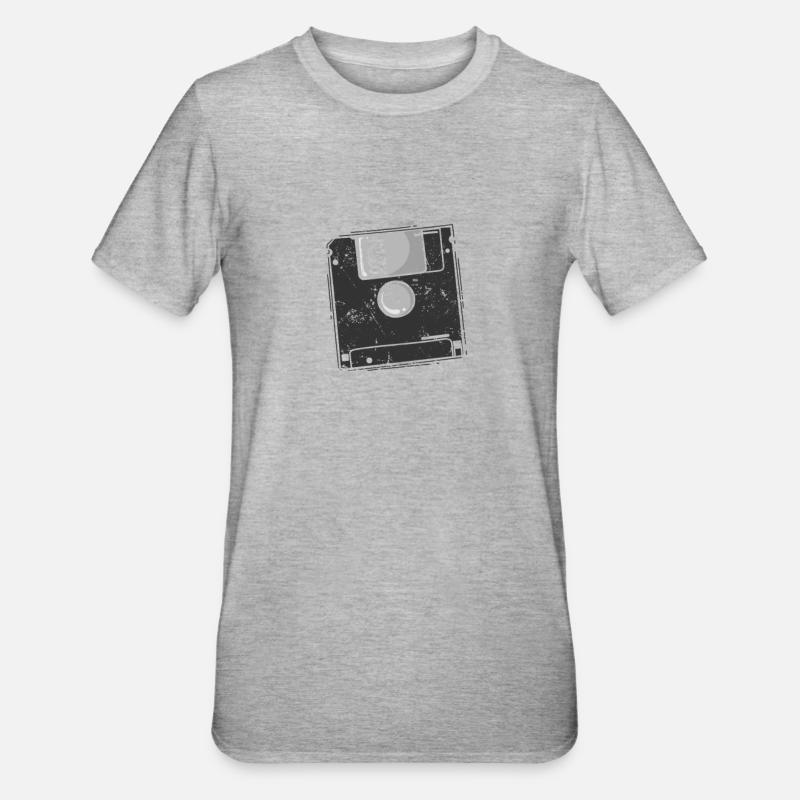 Diskette Speichermodul Datenträger - Unisex Polycotton T-Shirt - Grau meliert