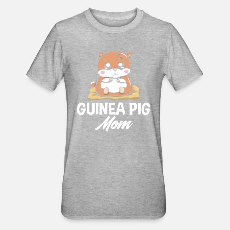 Maman cochon d’Inde - T-shirt polycoton Unisexe - gris chiné