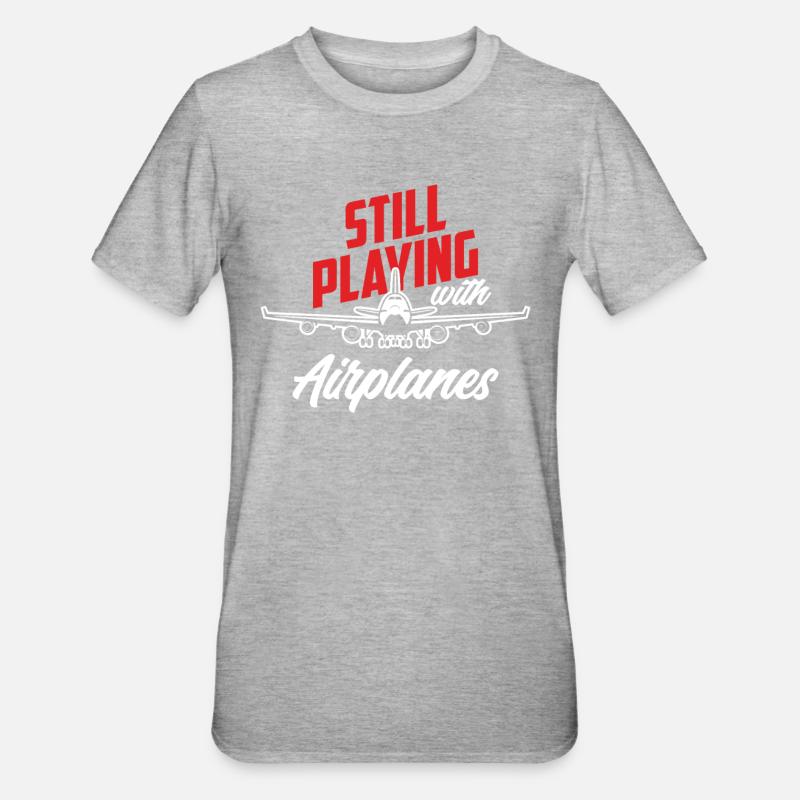 Pilot Pilot Profession Hobby - Unisex Polycotton T-Shirt - heather grey