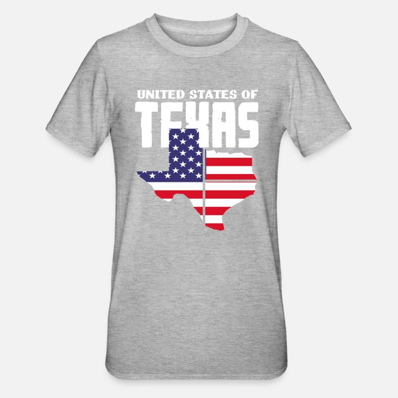 Fier Texas texan - T-shirt polycoton Unisexe - gris chiné