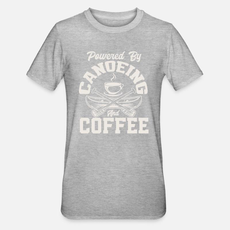 Canoe Coffee - Unisex Polycotton T-Shirt - heather grey