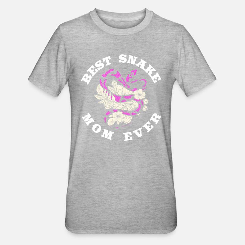 Serpent Serpents Maman - T-shirt polycoton Unisexe - gris chiné