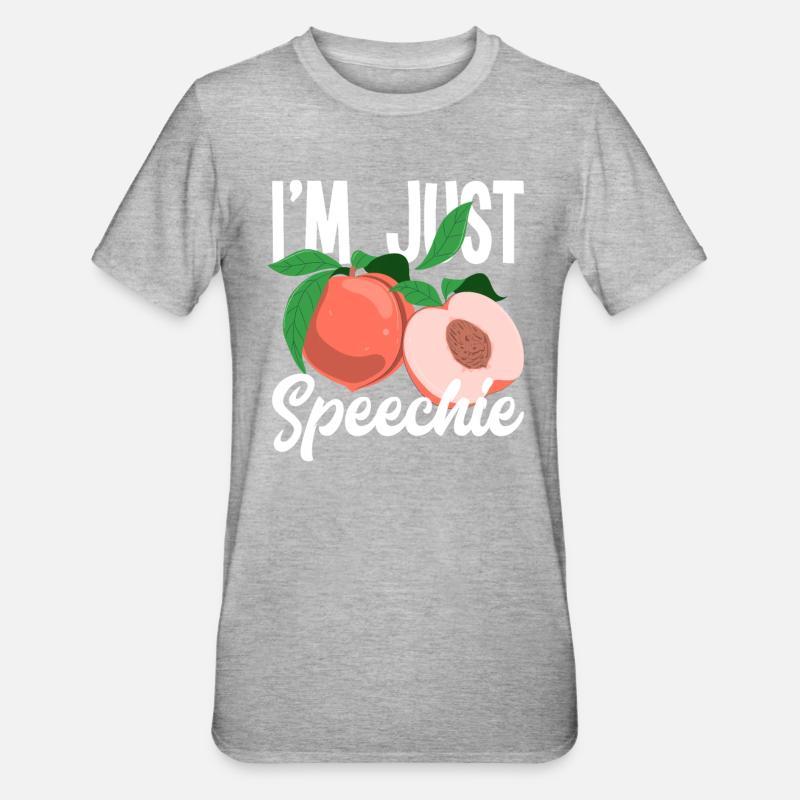 I'm Just Speechie - Unisex Polycotton T-Shirt - Grau meliert
