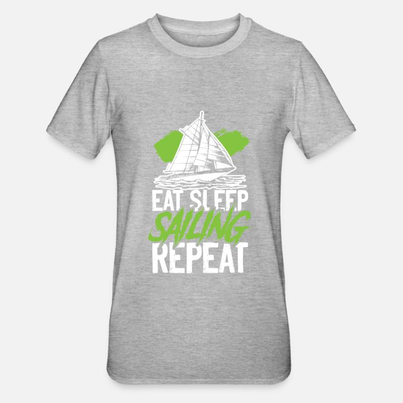 manger sommeil voile répéter - T-shirt polycoton Unisexe - gris chiné