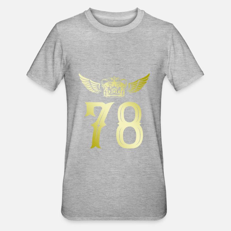 78 Couronne numérique - T-shirt polycoton Unisexe - gris chiné