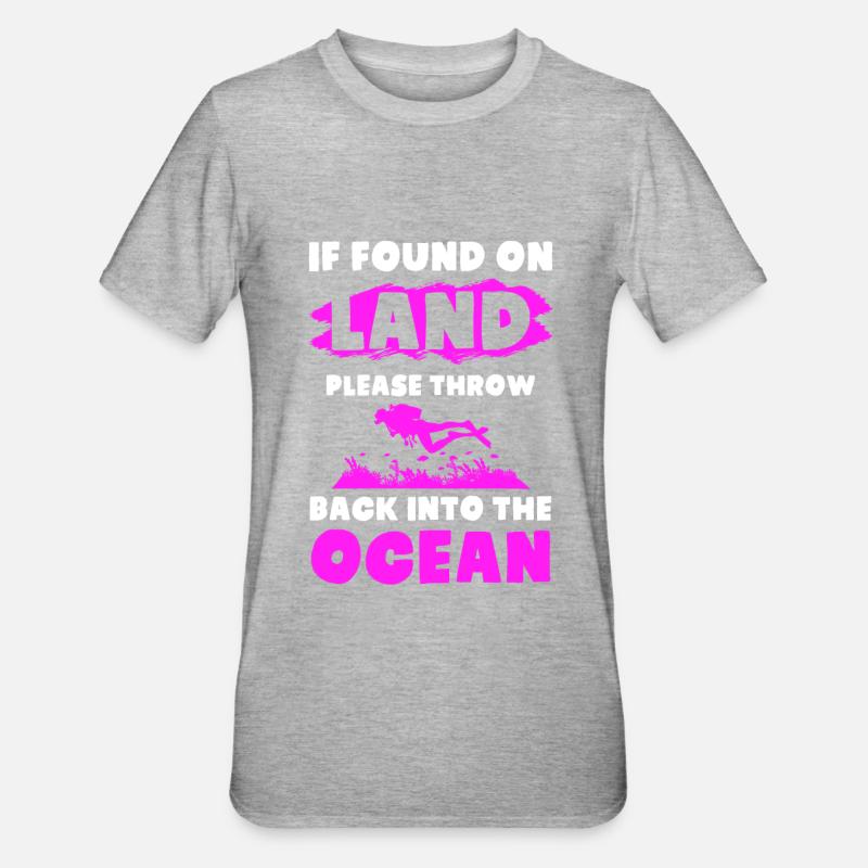 plongée en mer - T-shirt polycoton Unisexe - gris chiné