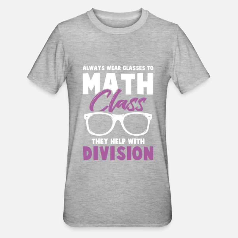 cours de mathématiques - T-shirt polycoton Unisexe - gris chiné