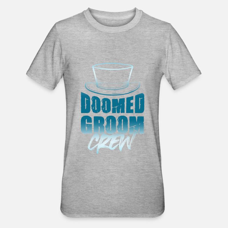 bräutigam crew - Unisex Polycotton T-Shirt - Grau meliert