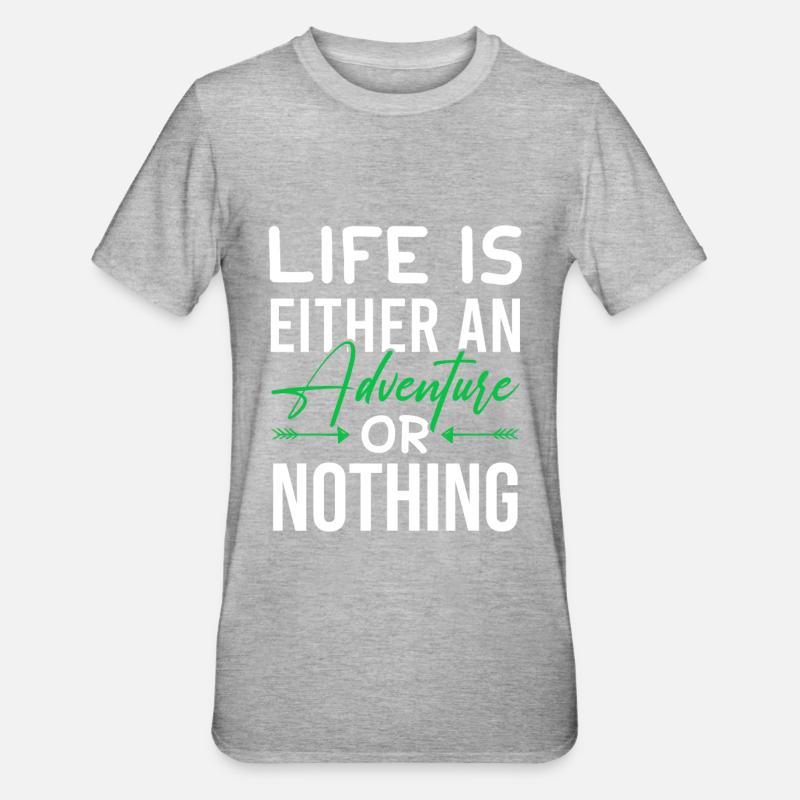 voyage d’aventure - T-shirt polycoton Unisexe - gris chiné