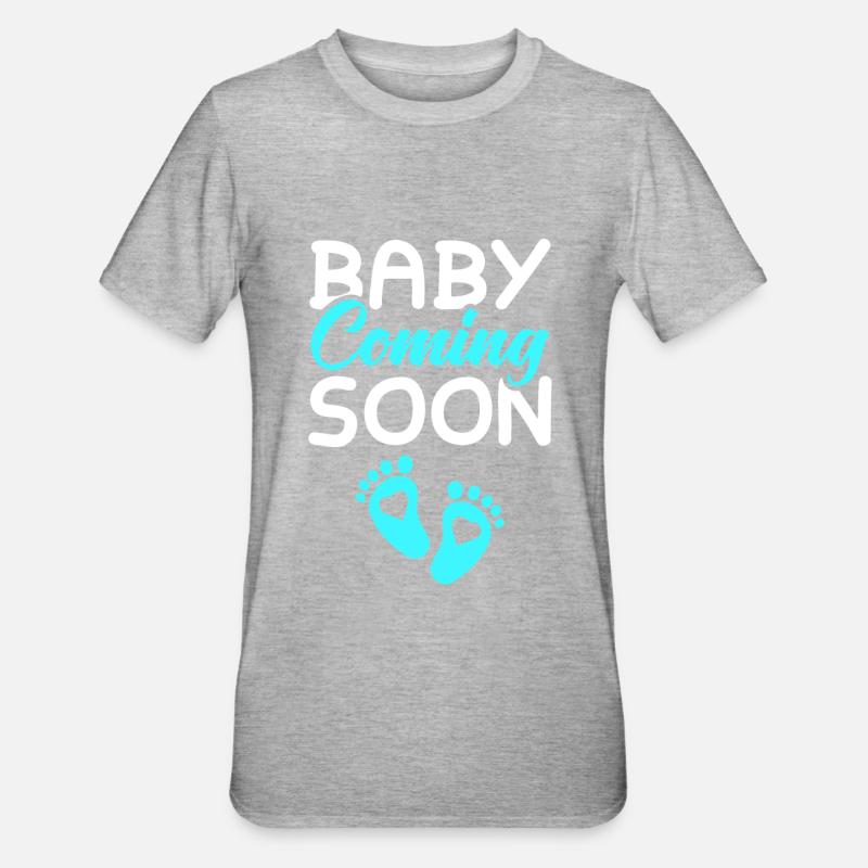 bébé à venir bientôt - T-shirt polycoton Unisexe - gris chiné