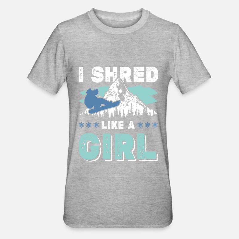 Snowboard filles - T-shirt polycoton Unisexe - gris chiné