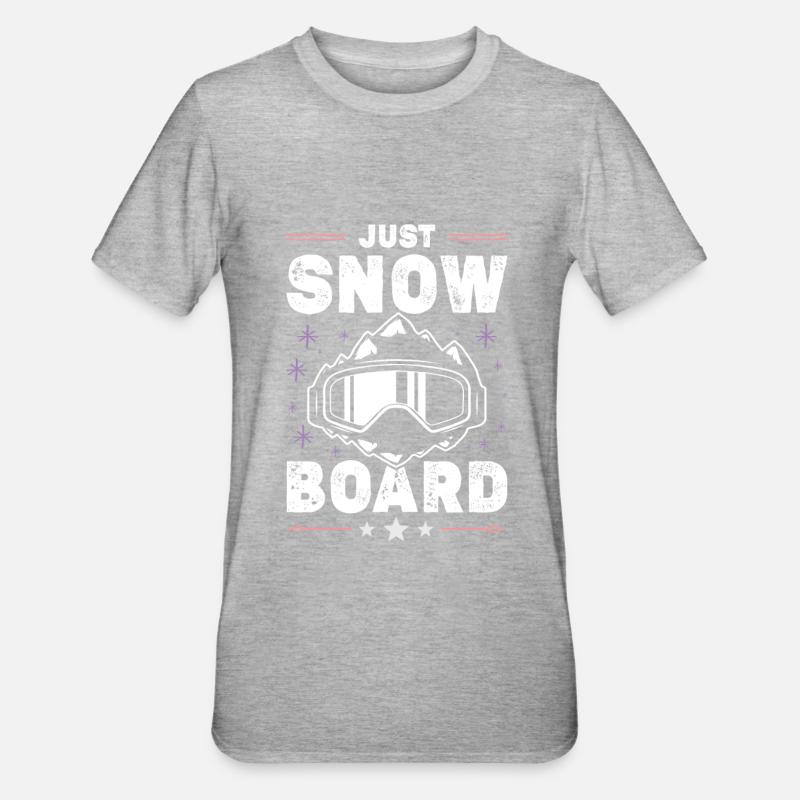 snowboarder snowboard - T-shirt polycoton Unisexe - gris chiné