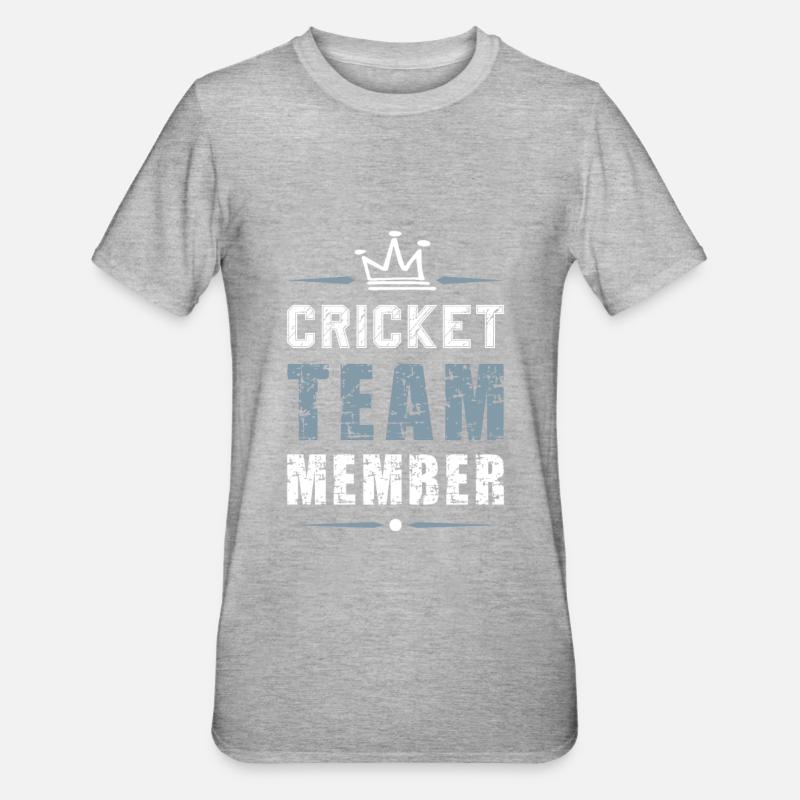 Équipe de cricket - T-shirt polycoton Unisexe - gris chiné
