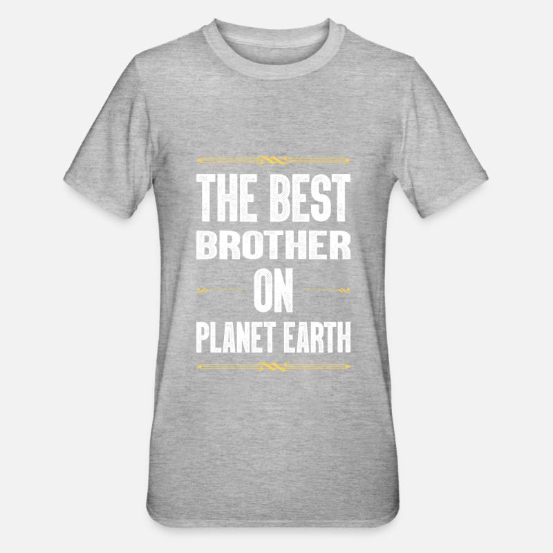 Bester Bruder Spruch - Unisex Polycotton T-Shirt - Grau meliert