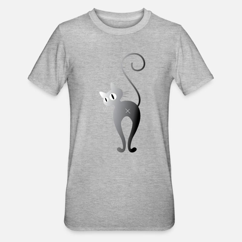 Chat Chat Chat Chat Kitty - T-shirt polycoton Unisexe - gris chiné