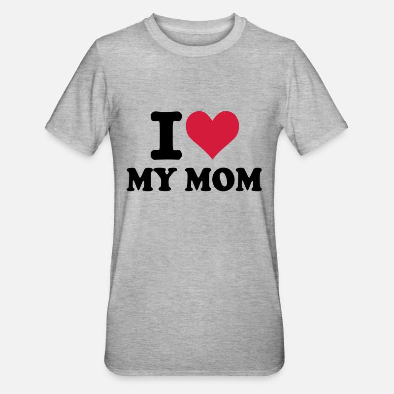 Mutter - Mom - Unisex Polycotton T-Shirt - Grau meliert