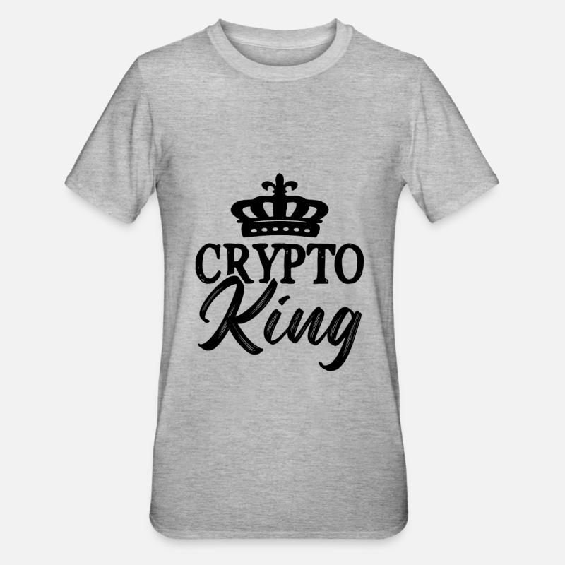 Crypto Roi Bitcoin - T-shirt polycoton Unisexe - gris chiné
