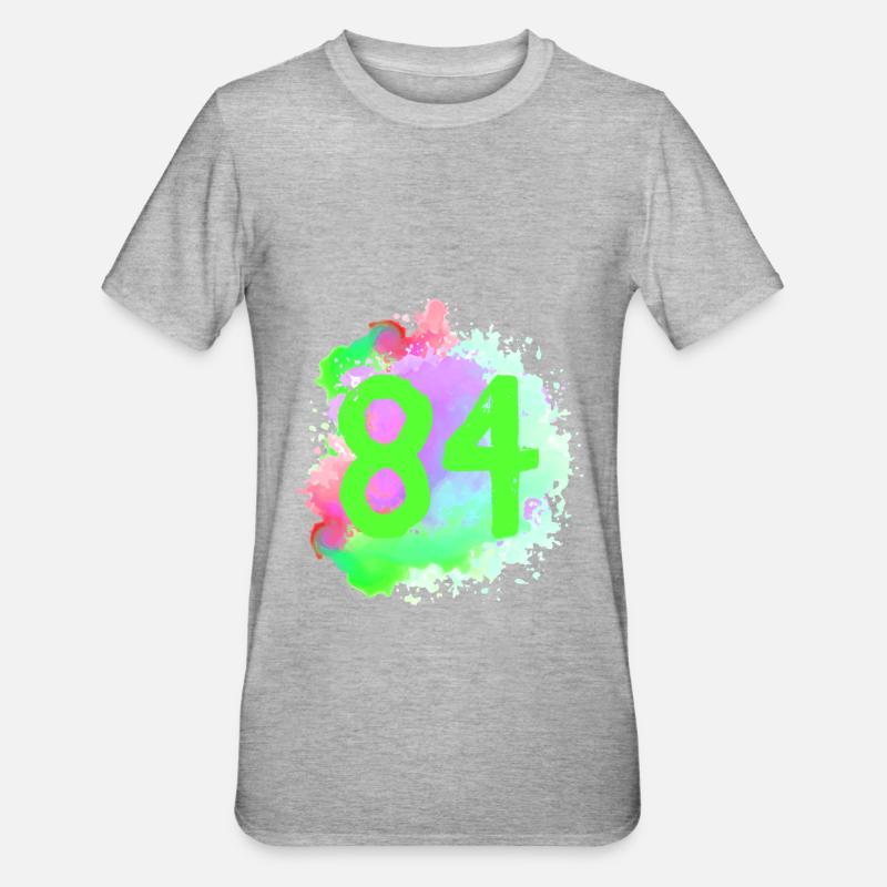 84 Nombre d’objets blob - T-shirt polycoton Unisexe - gris chiné