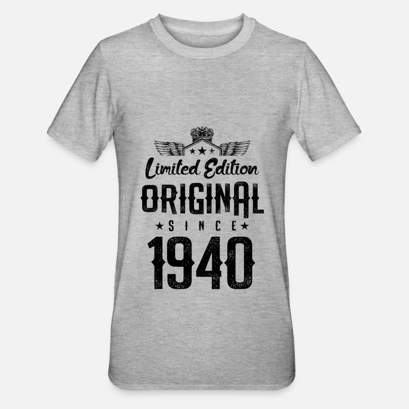 Édition limitée de 1940 - T-shirt polycoton Unisexe - gris chiné