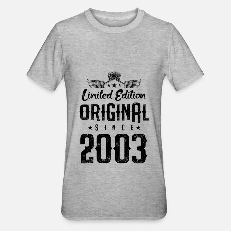 Édition limitée 2003 - T-shirt polycoton Unisexe - gris chiné