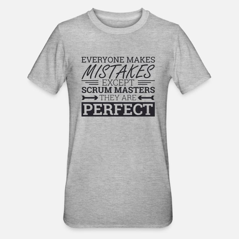 "Scrum Master Perfect |" Scrum Master "" - Unisex Polycotton T-Shirt - heather grey