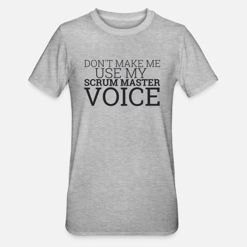 "Scrum Master Voice | " Scrum Master"" - Unisex Polycotton T-Shirt - heather grey