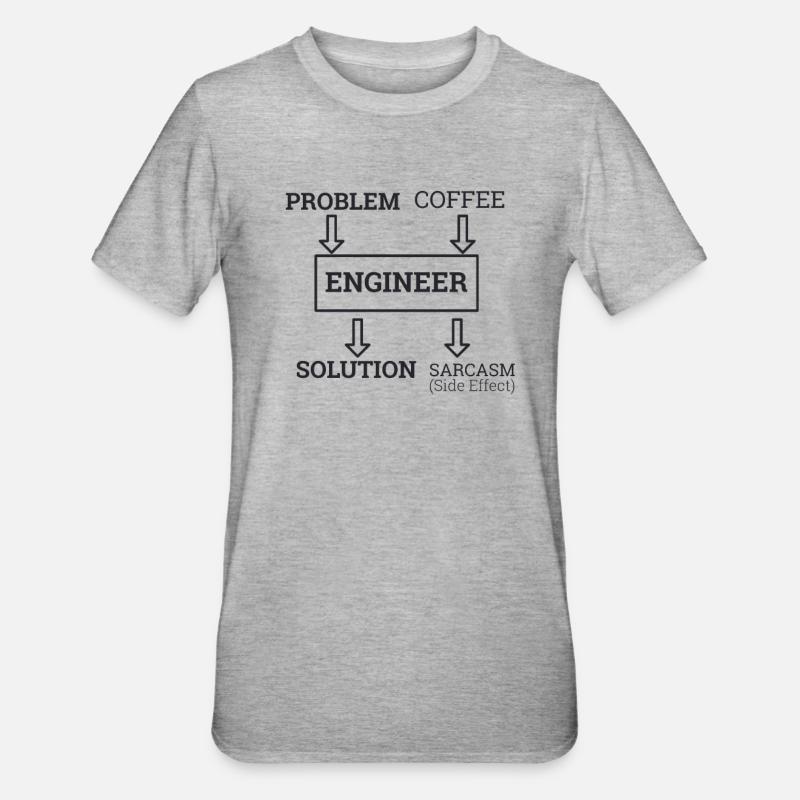 "Engineer Sarcasm | Engineer" - Unisex Polycotton T-Shirt - heather grey