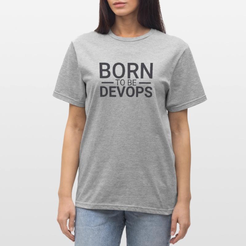 "DevOps Born | Software Development" Unisex Polycotton T-Shirt