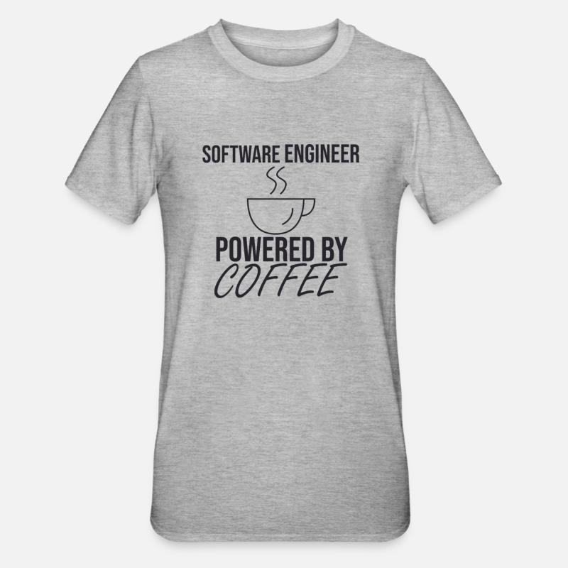 "Software Engineer Coffee | Programming" - Unisex Polycotton T-Shirt - heather grey