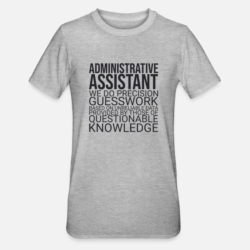 "Administrative Assistant Guesswork | Administration" - Unisex Polycotton T-Shirt - heather grey