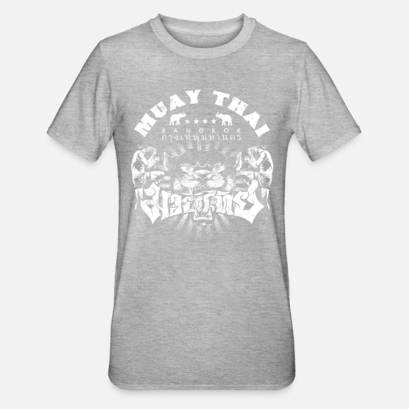 Muay Thai Boxe - T-shirt polycoton Unisexe - gris chiné