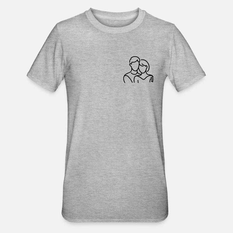 Conception d’impression abstraite en cycle naturel - T-shirt polycoton Unisexe - gris chiné