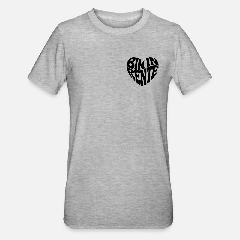 Bin in Rente - Unisex Polycotton T-Shirt - Grau meliert