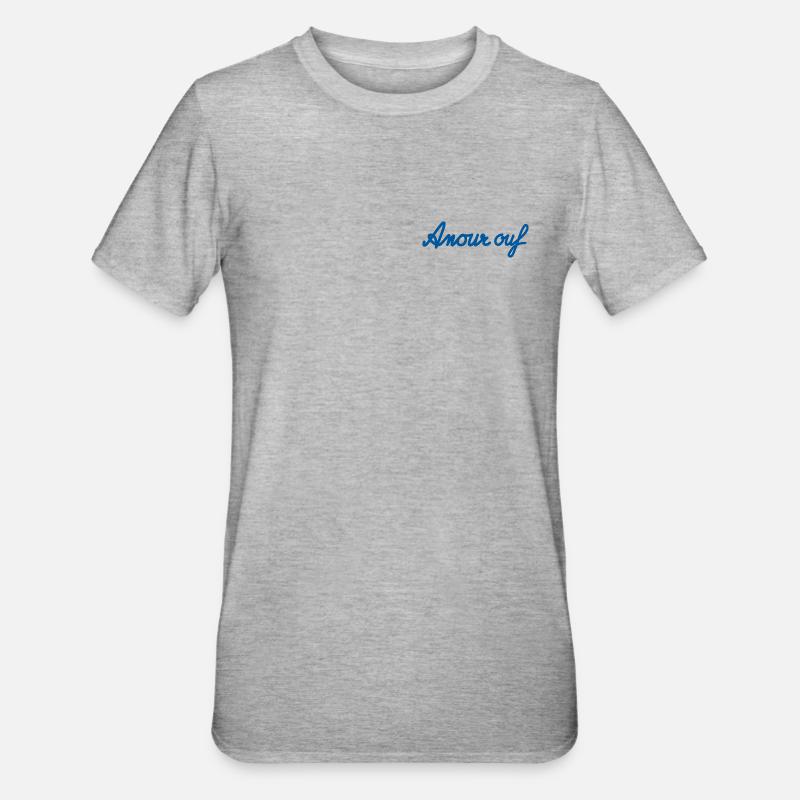 Amour Ouf – Hellblauer Stil - Unisex Polycotton T-Shirt - Grau meliert